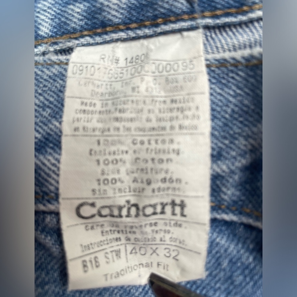 Carhartt Jeans Mens 40 x 32 Traditional Fit Work Utility Country Streetwear - Picture 2 of 5